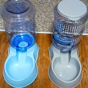 Automatic water and dry food feeder for dogs